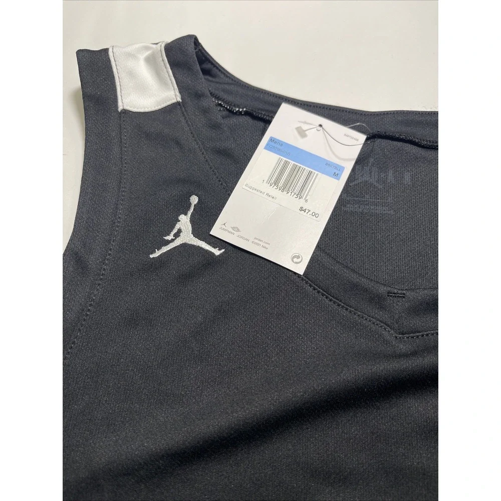Nike Jordan Men's Stock DF Overtime Basketball Jersey Tank Top Black Size 3XL